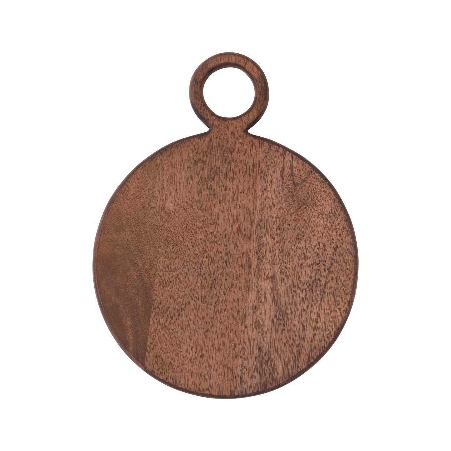 Mango Wood Cheese/Cutting Board with Handle, Walnut Finish